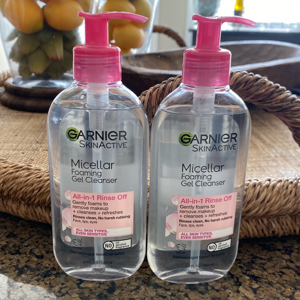 Garnier Skin Active Micellar Water Gel Cleanser Bundle NWT